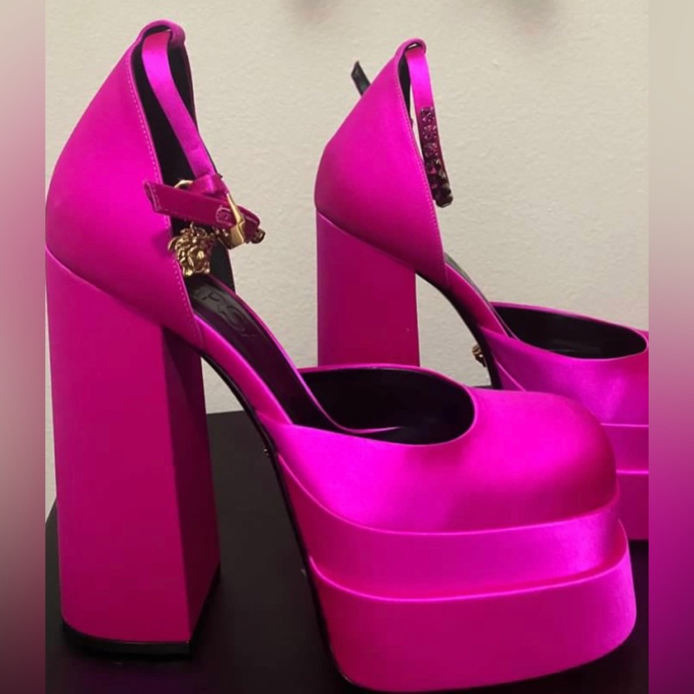 Versace platform heels.  Pink size 9.5